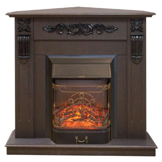 Каминокомплект RealFlame Dominica Corner STD/EUG DN с очагом Majestic Lux Black S