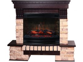 Каминокомплект Interflame Экстер Альпина темный дуб под очаг Panoramic 25-30 LED FX 3D